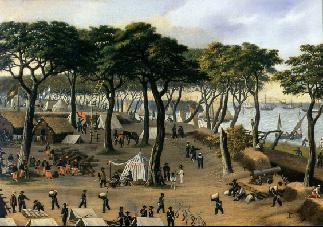 Candido Lopez Representation of the Brazilian Army at Curuzu during the War of the Triple Alliance. oil painting picture